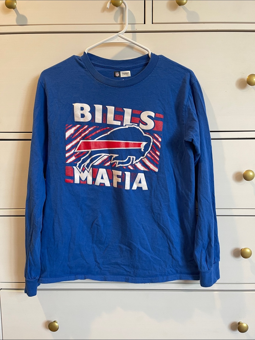 Womans Blue 'Bills Mafia' Long-Sleeve Shirt